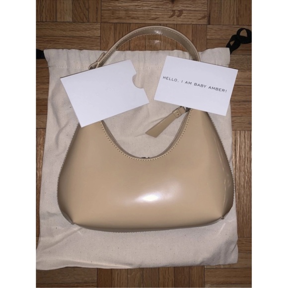 BY FAR mini Baby Amber Semi Patent Leather Bag